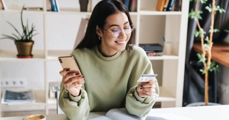 A girl with a credit card in the UAE