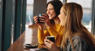 Enjoynig coffee in Dubai